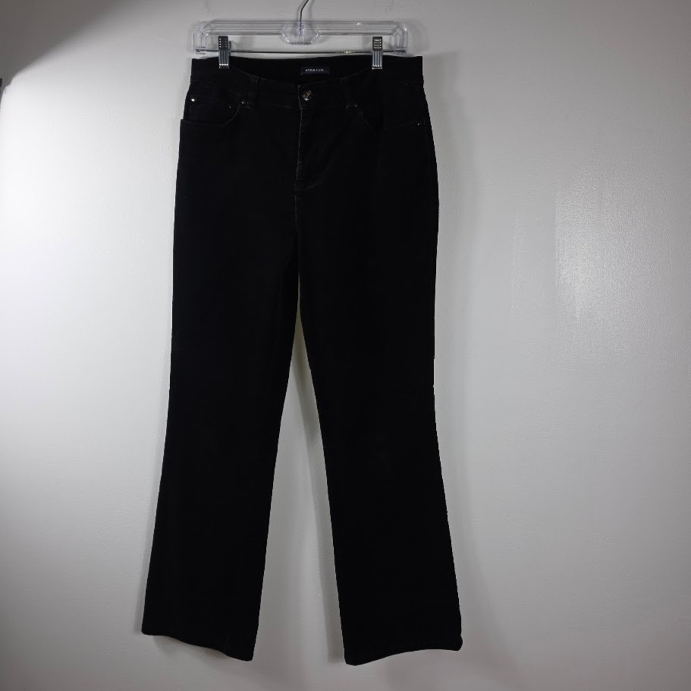 Jones NY STRETCH‎ Black Corduroy Sz 6 Bootcut Flare Pants Women's Size 8